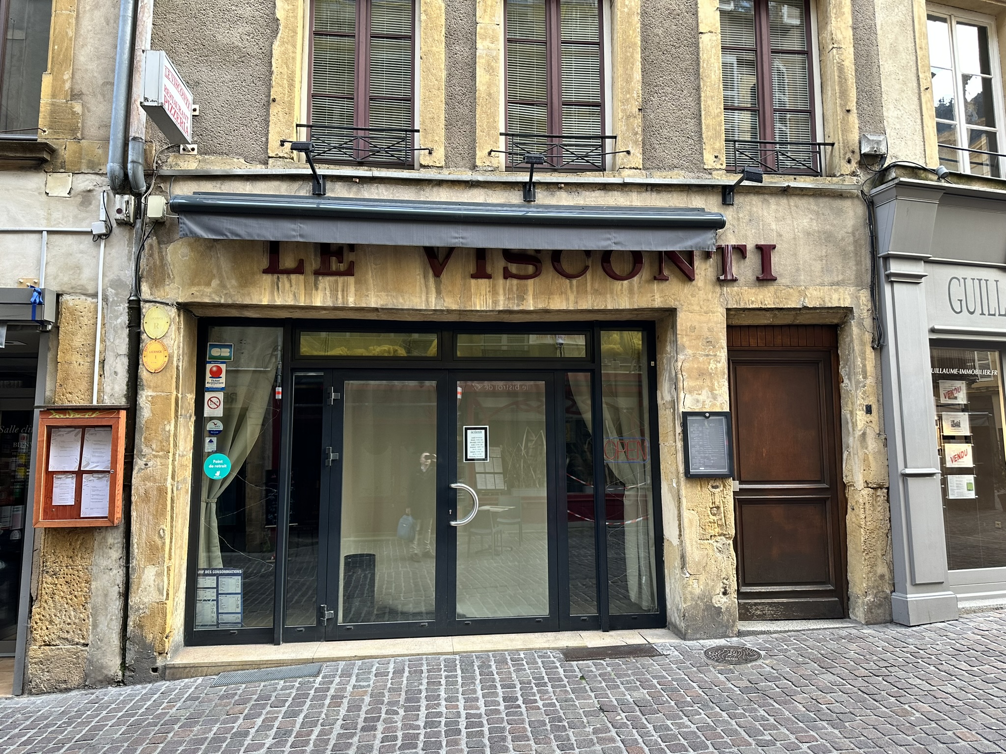 Annonce de Vente de Fonds : Restaurant Italien VISCONTI – Emplacement Exceptionnel à Metz